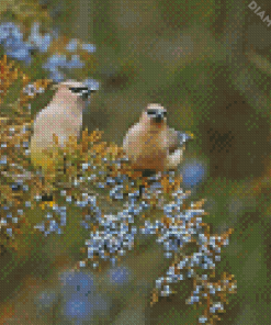 Cedar Tree With Bird Diamond Paintings