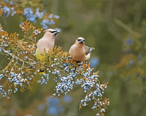 Cedar Tree With Bird Diamond Paintings