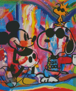 Snoopy And Mickey Mouse Diamond Paintings