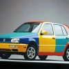 Colorful Golf Car Diamond Paintings