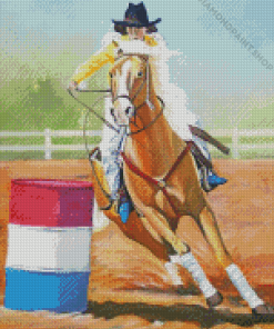 Cool Barrel Racing Diamond Paintings