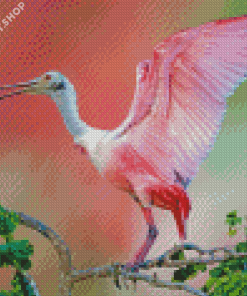 Cute Roseau Spoonbill Diamond Paintings