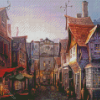 Diagon Alley Buildings Diamond Paintings