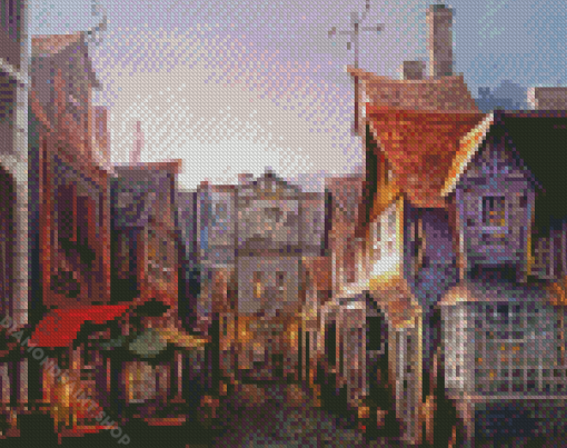 Diagon Alley Buildings Diamond Paintings