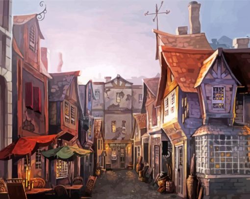 Diagon Alley Buildings Diamond Paintings