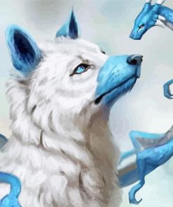 Fantasy Wolf Dragon Diamond Paintings