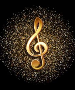 Golden Music Symbol Diamond Paintings