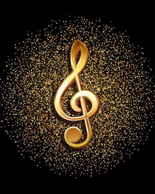 Golden Music Symbol Diamond Paintings
