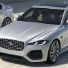 Grey Jaguar Xf Car Diamond Paintings