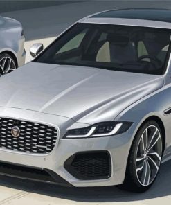 Grey Jaguar Xf Car Diamond Paintings