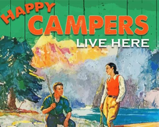 Happy Camper Art Diamond Paintings