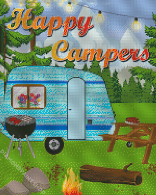 Happy Camper Diamond Paintings