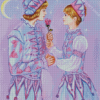 Harlequin Giving A Rose Diamond Paintings