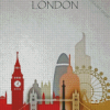 london Skyline Poster Art Diamond Paintings