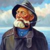 Old Sea Captain Diamond Paintings