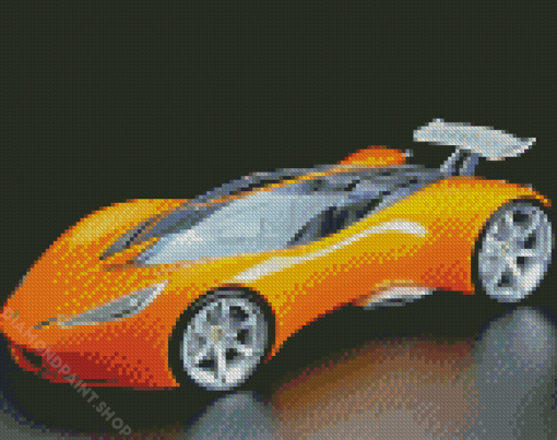 Orange Hot Wheels Diamond Paintings