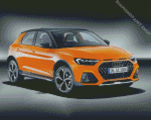 Orange Audi A1 Diamond Paintings