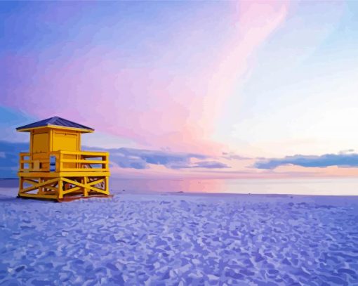 Pink Sky In Sarasota Diamond Paintings