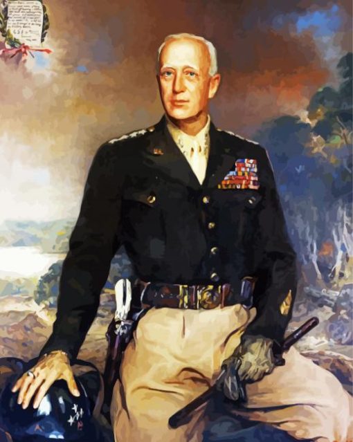 George Patton Portrait Diamond Paintings