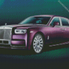 Purple Roll Royce Car Diamond Paintings