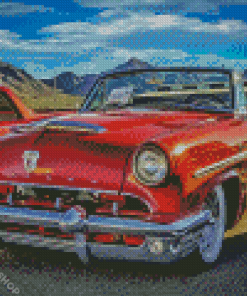 Red Old Mercury Convertible Diamond Paintings