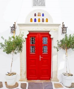 Beautiful Greek Door Diamond Paintings