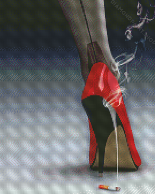 Red Heel Shoes Diamond Paintings