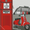 Red Lambretta Diamond Paintings