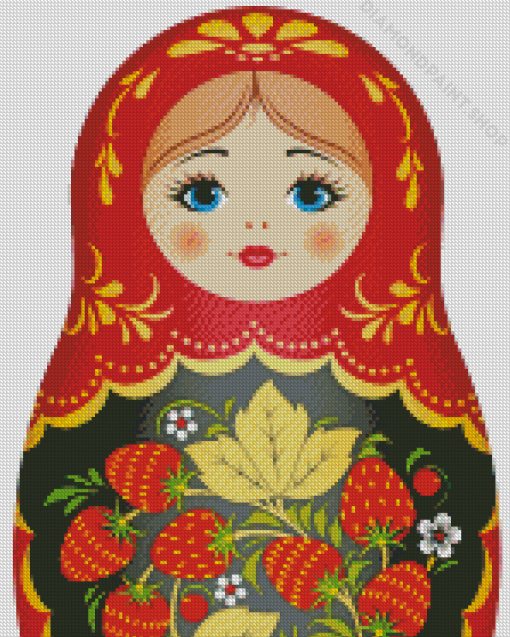 Red Nesting Doll Diamond Paintings