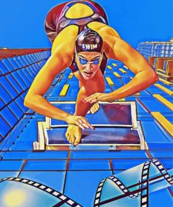 Swimmer Art Diamond Paintings