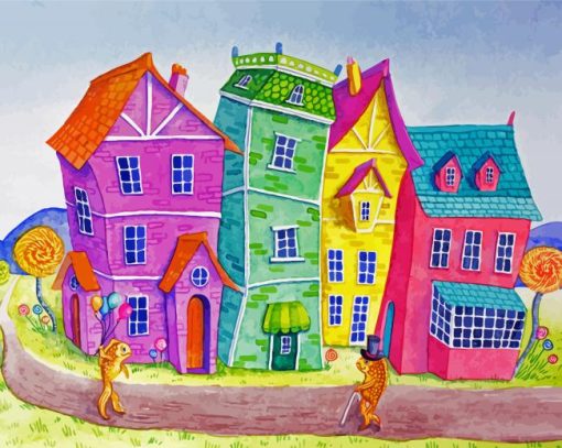 Whimsical House Diamond Paintings