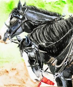 Workhorses Art Diamond By Paintings