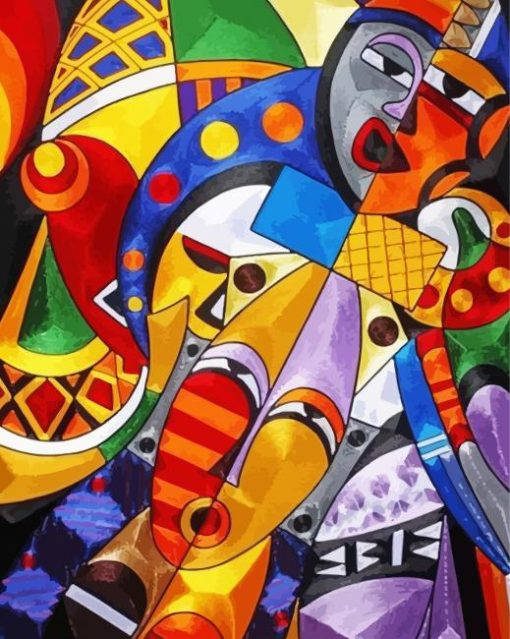 Abstract African Faces Diamond Paintings