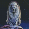 Aesthetic White Lion Art Diamond Paintings