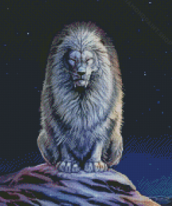 Aesthetic White Lion Art Diamond Paintings