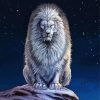 Aesthetic White Lion Art Diamond Paintings