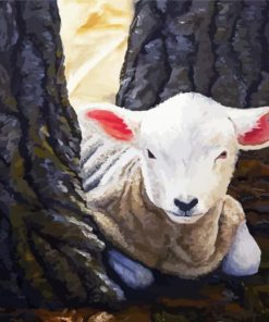 Aesthetic Little Lamb Art Diamond Painting