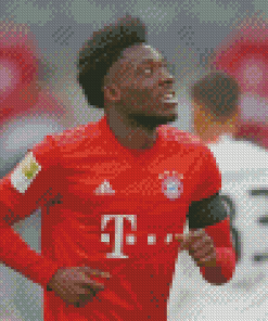 Alphonso Davies Footballer Diamond Paintings