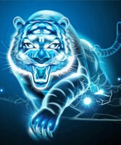 Fantasy Lightining Tiger Diamond Paintings