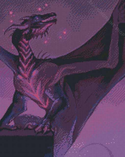 Anime Purple Dragon Diamond Paintings