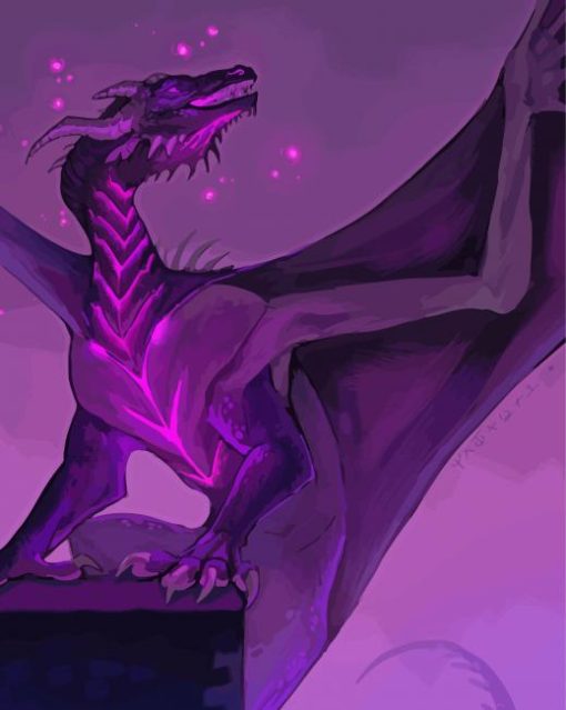 Anime Purple Dragon Diamond Paintings