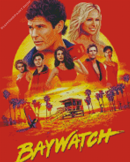 Baywatch Film Poster Diamond Paintings