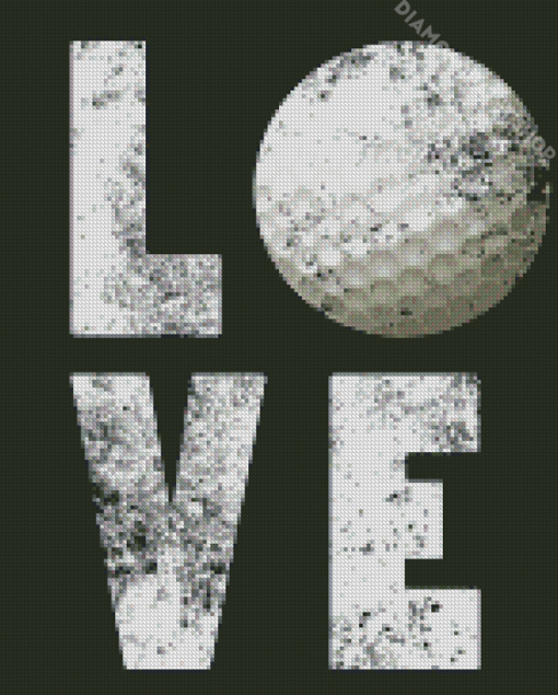 Black And White Love Golf Diamond Paintings