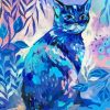 Blue Cat Art Diamond Paintings