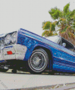 Blue Chervolet Lowrider Diamond Paintings