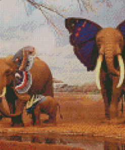 Butterflies Elephants Diamond Paintings