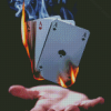 Flamming Deck Of Cards Diamond Paintings