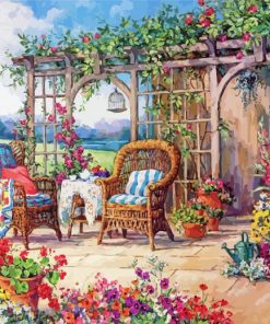 Floral Pergola Garden Diamond Paintings