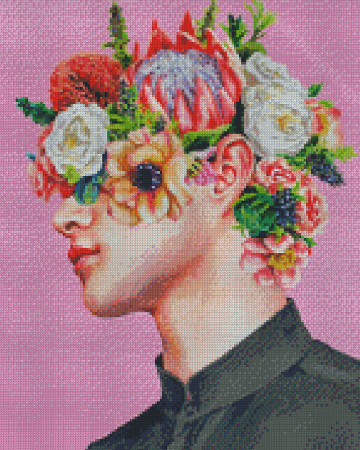 Floral Man Art Diamond Paintings