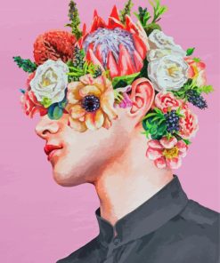 Floral Man Art Diamond Paintings